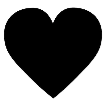 Ergomat DuraStripe Mean Lean 4.5inx 4.5in Heart Black, 30PK DSML-HEART-BK-KIT